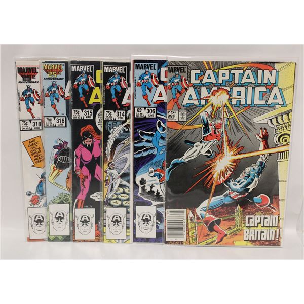 CAPTAIN AMERICA --- 6 COMICS