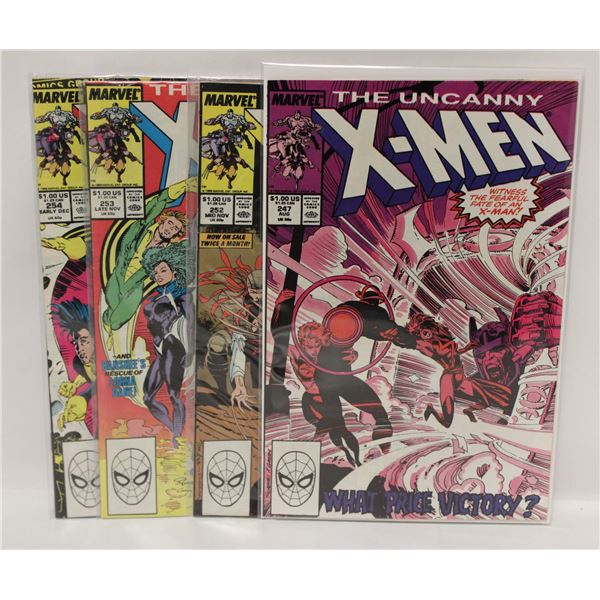 UNCANNY X-MEN #247, #252, #253 AND #254