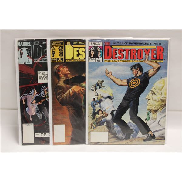 DESTROYER MAGAZINES --- 3 COMICS