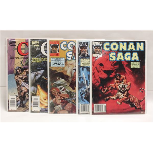 CONAN SAGA --- 5 COMICS