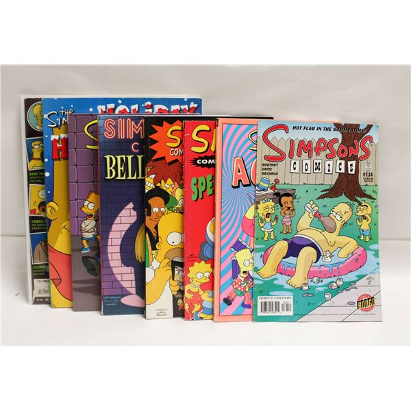 THE SIMPSONS --- 8 BOOKS /  COMICS