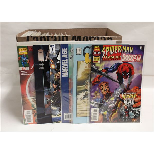 BOX WITH 100+ ASSORTED COMICS