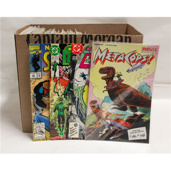 BOX WITH 100+ ASSORTED COMICS