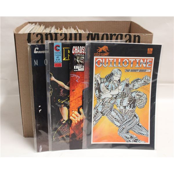 BOX WITH 100+ ASSORTED COMICS