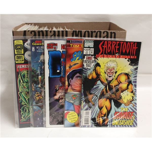 BOX WITH 100+ ASSORTED COMICS