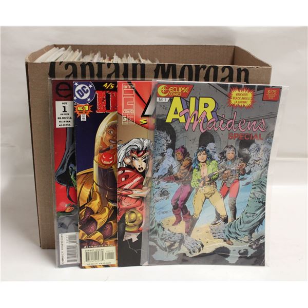 BOX WITH 100+ ASSORTED COMICS
