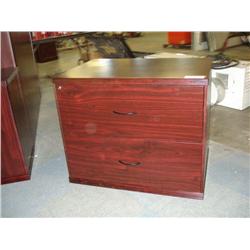 Mahogany 2 Drawer Filing Cabinet