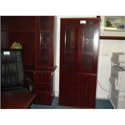 Mahogany Glass Door Cabinet