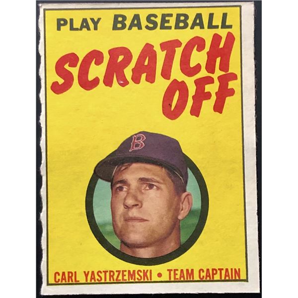 1970 TOPPS CAL YASTRZEMSKI SCRATCH OFF GAME