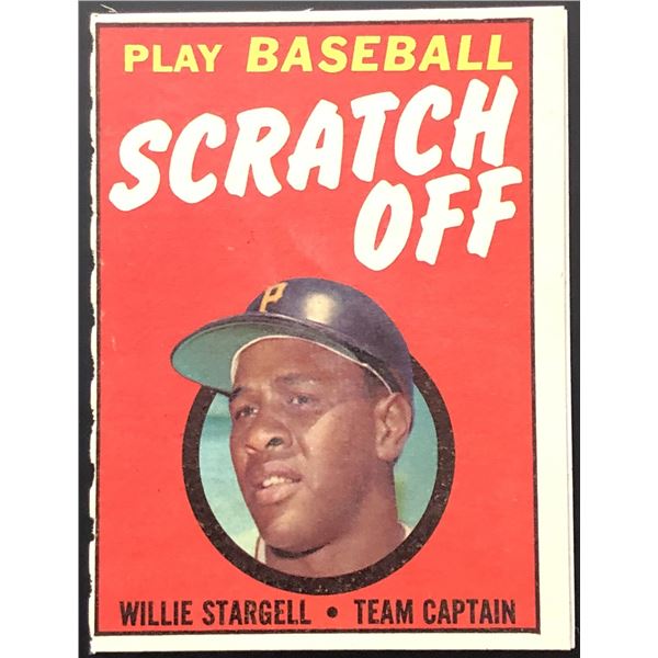 1970 TOPPS WILLIS STARGELL SCRATCH OFF GAME