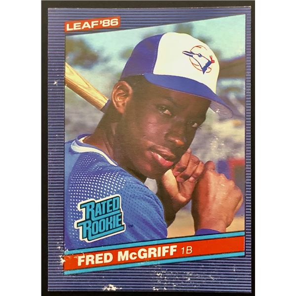 1986 LEAF FRED McGRIFF (HOF) ROOKIE CARD