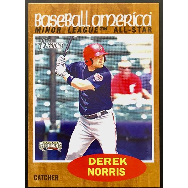 2011 TOPPS DEREK NORRIS ROOKIE CARD