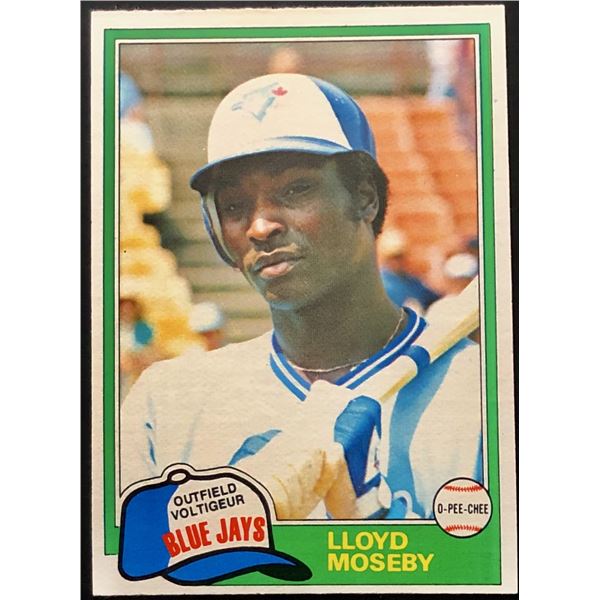 1981 O-PEE-CHEE LLOYD MOSEBY ROOKIE CARD