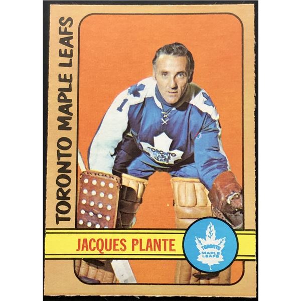 1972-73 O-PEE-CHEE JACQUES PLANTE (HOF)