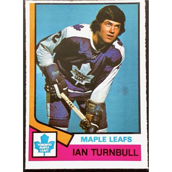 1974-75 O-PEE-CHEE IAN TURNBULL ROOKIE CARD