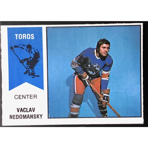 1974-75 O-PEE-CHEE WHA VACLAV NEDOMANSKY (HOF) ROOKIE CARD