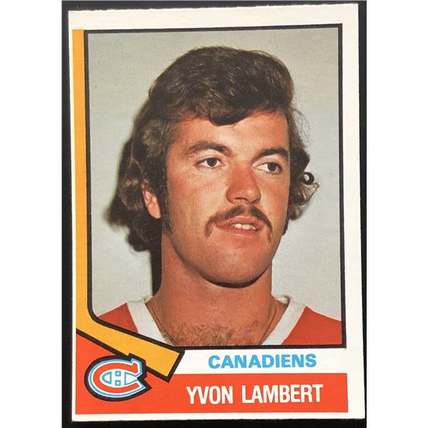 1974-75 O-PEE-CHEE YVON LAMBERT ROOKIE CARD