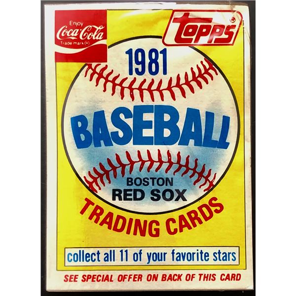 1981 TOPPS COCA-COLA BOSTON RED SOX CELLO PACK