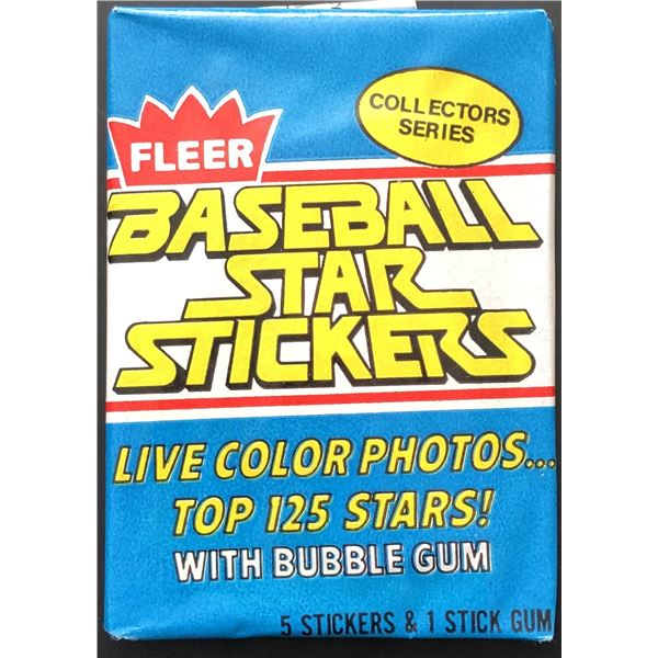 1981 FLEER BASEBALL STAR STICKERS WAX PACK