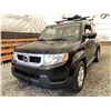 Image 2 : 105 -- 2010 HONDA ELEMENT, BLACK, 161289 KMS, FOUR WHEEL DRIVE
