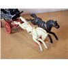 Image 2 : 302 -- CAST IRON POLICE AND FIRE PATROL CARRIAGES WITH HORSES AND FIGURES