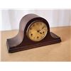 Image 1 : 306 -- VINTAGE MANTLE CLOCK WITH KEY AND OTHER VINTAGE WIND UP ALARM CLOCKS