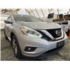 Image 3 : 0D -- 2016 NISSAN MURANO, SILVER, 103506 KMS, ALL WHEEL DRIVE
