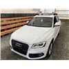 Image 4 : 0I -- 2013 AUDI Q5, WHITE, 198340 KMS, ALL WHEEL DRIVE