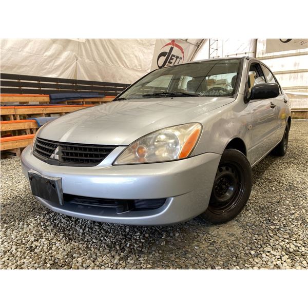 19 -- 2006 MITSUBISHI LANCER, GREY, 228042 KMS, FRONT WHEEL DRIVE