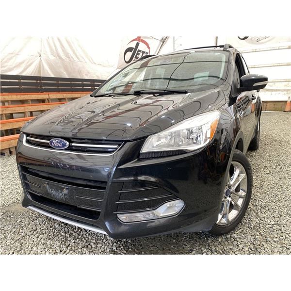 103 -- 2013 FORD ESCAPE SEL, BLACK, 230478 KMS, FOUR WHEEL DRIVE