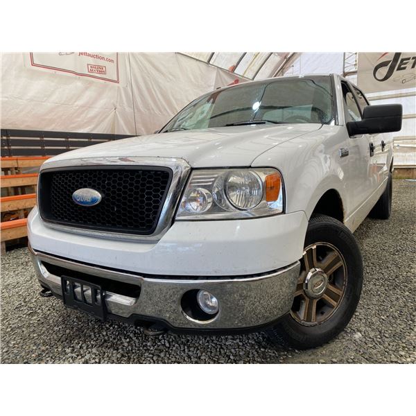 158 -- 2008 FORD F150 XLT, WHITE, 217922 KMS, 4X4