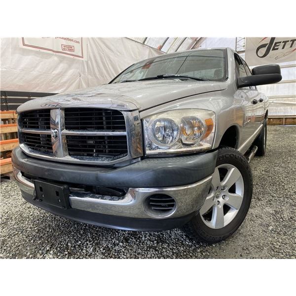 161 -- 2007 DODGE RAM 1500, SILVER, 329349 KMS, FOUR WHEEL DRIVE