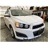 Image 8 : 9 -- 2014 CHEVY SONIC, WHITE, 267593 KMS "NO RESERVE!"