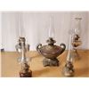 Image 1 : 416 -- **RARE** 1890 THE ROCHESTER FIGURAL BIRD BRONZE AND COPPER PITSBURGH OIL LAMP, AND MORE GLASS