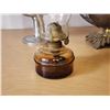 Image 2 : 416 -- **RARE** 1890 THE ROCHESTER FIGURAL BIRD BRONZE AND COPPER PITSBURGH OIL LAMP, AND MORE GLASS