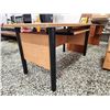 Image 2 : 422 -- WOODEN DESK AND TWO DRAWER FILING CABINET