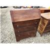 Image 1 : 424 -- VINTAGE FOLDING TOP SECRETARY DESK AND WOODEN DRESSER