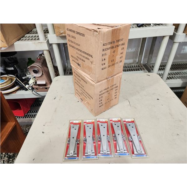 447 -- TWO BOXES OF LIGHT DUTY GALVANIZED STRAP HINGES 25 TOTAL!