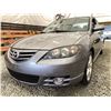 Image 2 : 31 -- 2004 MAZDA 3, GRAY, 233162 KMS, FRONT WHEEL DRIVE 'NO RESERVE!"