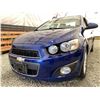 Image 2 : 12 -- 2013 CHEVY SONIC, BLUE, 110856 KMS, FRONT WHEEL DRIVE