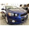 Image 8 : 12 -- 2013 CHEVY SONIC, BLUE, 110856 KMS, FRONT WHEEL DRIVE