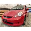 Image 2 : 23 -- 2007 HONDA FIT, RED, 182082 KMS, FRONT WHEEL DRIVE