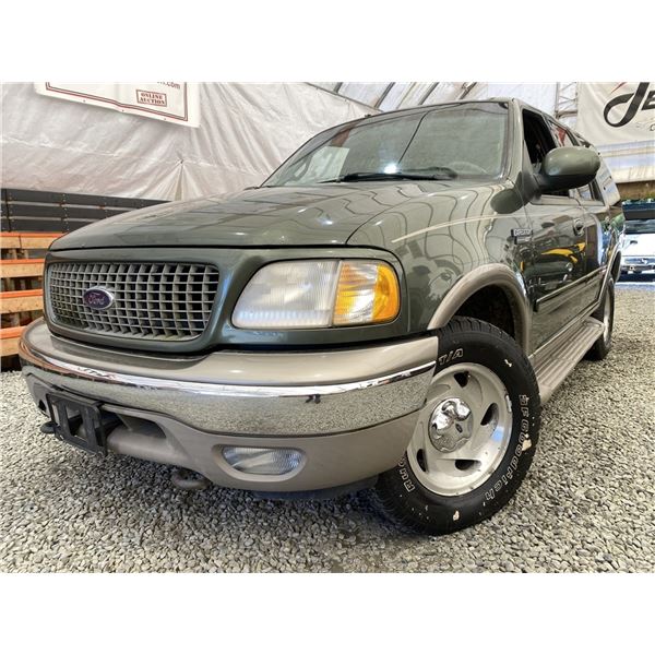 116 -- 2000 FORD EXPEDITION EDDIE BAUER EDITION, GREEN, 190694 KMS, 4X4 "NO RESERVE"