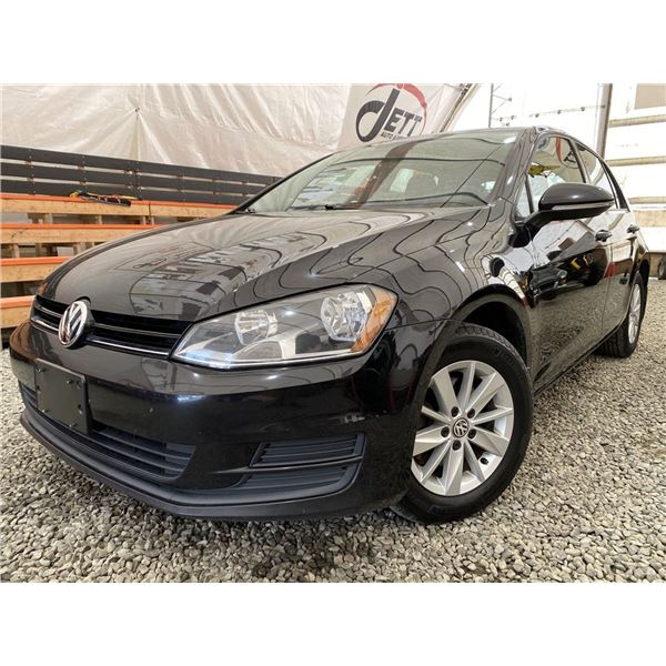 0A - 2016 VOLKSWAGEN GOLF, BLACK, 146532 KMS, FRONT WHEEL DRIVE