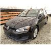 Image 2 : 0A - 2016 VOLKSWAGEN GOLF, BLACK, 146532 KMS, FRONT WHEEL DRIVE