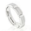 Image 7 : Men's Jeff Cooper Platinum 5.7mm Beveled Grooved Brushed & Polished Band Ring