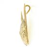 Image 4 : Solid 14K Yellow Gold Detailed Textured Tropical Angelfish Fish Charm Pendant