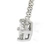 Image 5 : NEW 14k White Gold 0.41 ctw Princess Diamond Solitaire Petite Pendant Necklace
