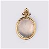 Image 3 : 18K Yellow Gold Pendant with Rubies & Vintage Silver Medallion