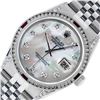 Image 2 : Rolex Mens Stainless Steel Diamond Lugs And Ruby Channel Set Diamond Datejust Wr